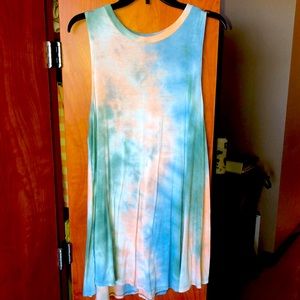Tie dye dress/ swim suit cover up